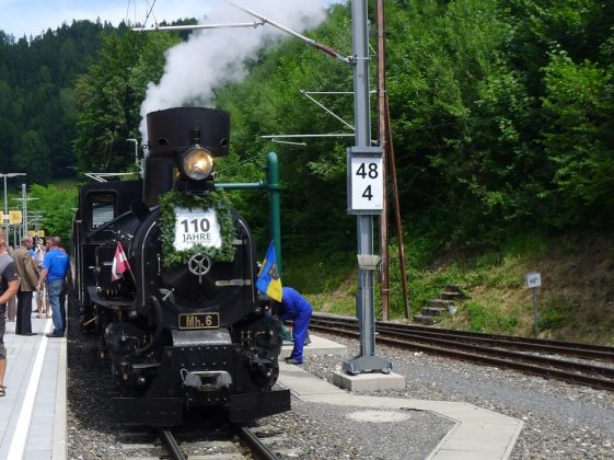 110 Jahre Bergstrecke Mariazellerbahn · historische Dampflok