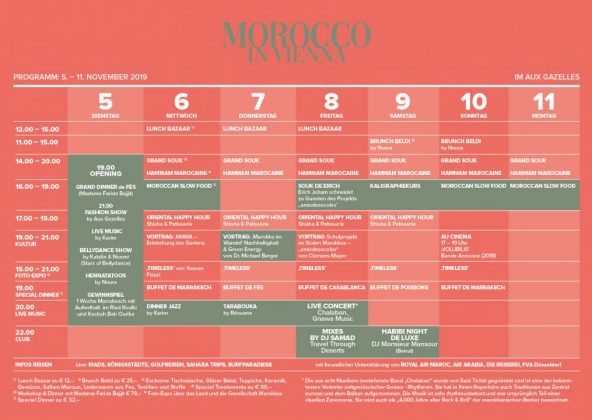Aux Gazelles Morocco in Vienna 2019 · Programm