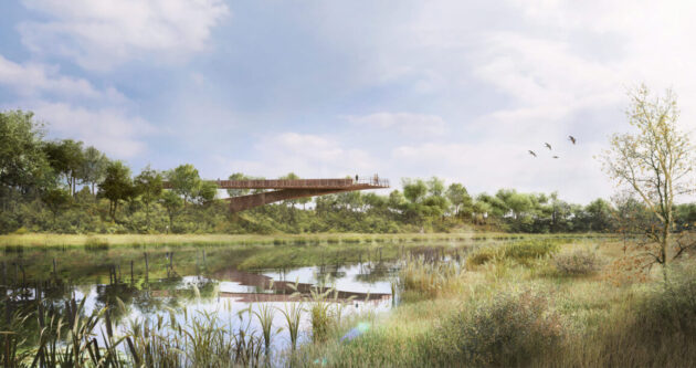 BUGA 23 Bundesgartenschau 2023 Mannheim | Spinelli-Park | Panoramasteg über das Augewässer