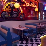 American-Diner im 1950er Design