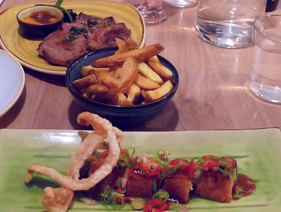 DiningRuhm · Gegrilltes Rib Eye Steak und Pork Belly