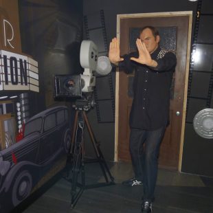 Quentin Tarantino am Set des Films „Inglourious Basterds”