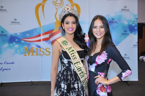 Jamie Herrell, Miss Earth 2014 und Katja Wagner, Miss Earth 2013