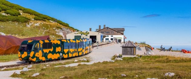 Schneebergbahn · Bergbahnhof Hochschneeberg, Salamander Zug