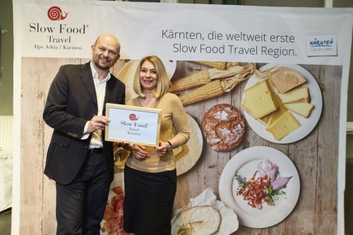 Christian Kresse, Kärnten Werbung, und Barbara van Melle, Slow Food Wien • © Kärnten Werbung / Herbert Lehmann