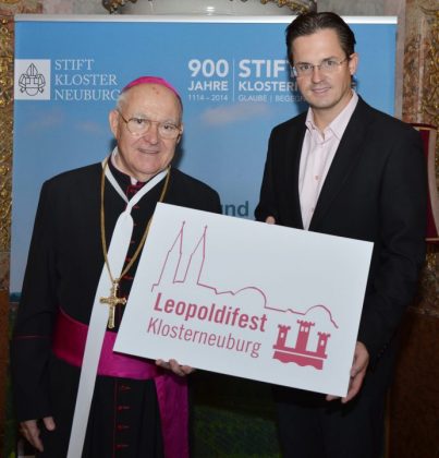 Leopoldi · Propst Bernhard Backovsky und Bürgermeister Mag. Stefan Schmuckenschlager © Walter Hanzmann / Stift Klosterneuburg