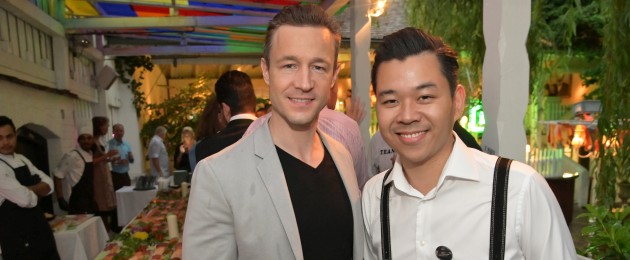 Zehn Jahre DOTS im Brunnerhof · Gernot Blümel (ÖVP) mit Martin Ho