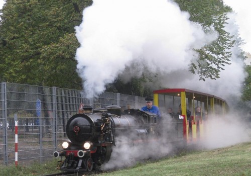 Dampfzug in voller Fahrt