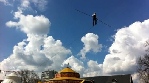 Der Schweizer Seiltänzer David Dimitri