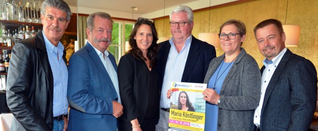 10tes Kunstfrühstücken Tulbingerkogel · Franz Müllner, KR. Frank Bläuel, Maria Köstlinger, Franz Holzmann, Wolfgang Steiner und Claudia Friesinger.