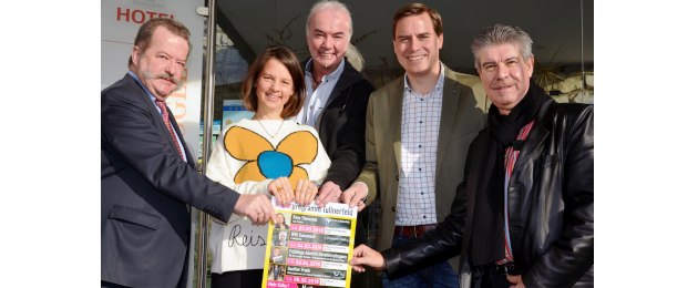 9tes Kunstfrühstücken Tulbingerkogel • Kommerzialrat Frank Bläuel, Mag. Nina Katschnig, Willi Dussmann, der Landtagsabgeordnete Mag. Christoph Kaufmann, Franz Müllner.