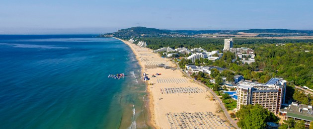 Schwarzmeer-Resort Albena, Bulgarien | Strand Panorama