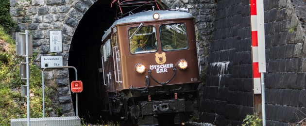 Mariazellerbahn Nostalgielok Ötscherbär im Kerlsteintunnel