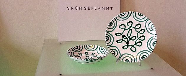 Gmundner Keramik Design Grüngeflammt