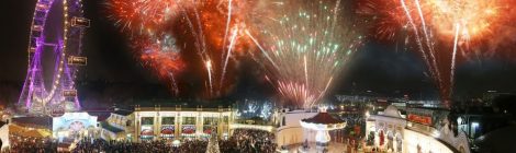 Silvester am Riesenradplatz im Wiener Prater