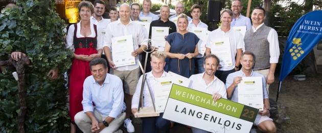 Langenloiser Weinchampions (Nö) Herbst 2023 · Gruppenfoto Preisträger