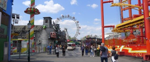 Wiener Prater 2022 · Panorama mit Riesenrad