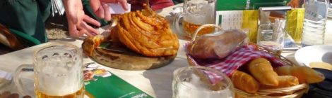 Wiener Prater Schweizerhaus · Stelze und Budweiser Bier