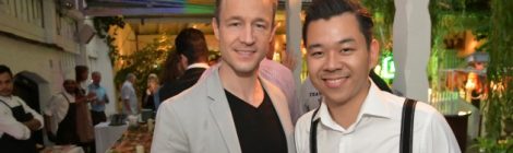 Zehn Jahre DOTS im Brunnerhof · Gernot Blümel (ÖVP) mit Martin Ho