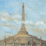 Henri Toussaint Ummantelungsprojekt für den Eiffelturm anlässlich der Pariser Weltausstellung von 1900 © Musée d´Orsay, Paris, Dist. RMN-Grand Palais, Hervé Lewandowski
